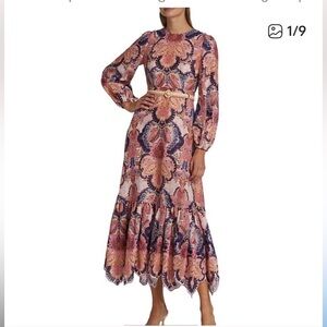 NWOT ZIMMERMANN STYLE 
Laurel Billow Print Maxi Dress Sz Med